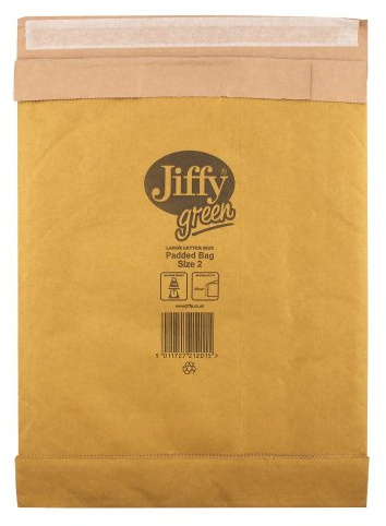 Jiffy Gepolsterte Versandtasche (Größe 2, 195 x 280 mm, 100% Papier) 100 Stück