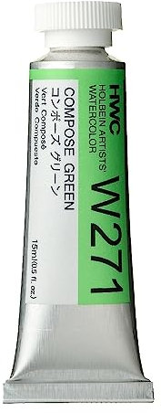 Holbein Artists Watercolor - Aquarellfarbe - 15 ml - Compose Gruen No. 1