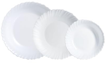 Luminarc Feston Servizio Tavola 18 Pezzi, Bianco, cm, unità