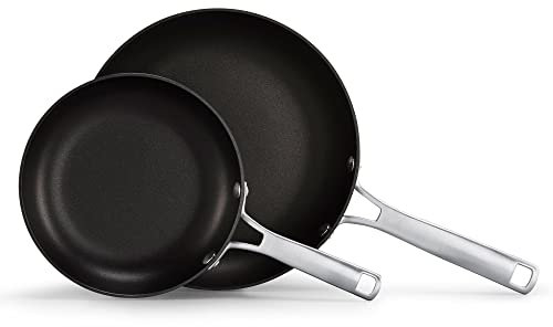 Calphalon 2 Piece Classic Nonstick Frying Pan Set, Grey