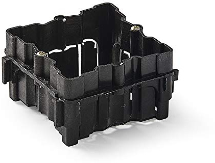 Famatel Universal-Einbaudose für Mechanismen | IP30 Wasserschutz | 66 x 66 mm | Schwarz, Kunststoff, Einheitsbox