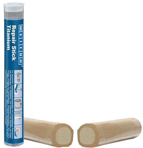 WEICON Repair Stick Titanium 115g, 2 Components Special Adhesive Epoxy Resin heat and wear resistant repair for metal parts, containers etc.
