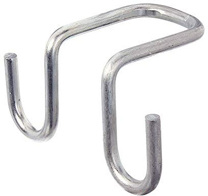 Alberts 802615 Gancio per scala | con due misure | zincato con procedimento Sendzimir | larghezza interna 30 mm | profondità 60 / 82 mm | Set da 2