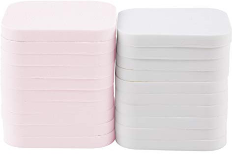 TRUYU Spugne per trucco confezione da 20 – Spugnette cosmetiche senza lattice per fondotinta, BB cream e crema idratante – Spugne rettangolari per uso quotidiano e da viaggio