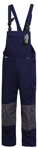 HighMax Latzhose Arbeitshose Mischgewebe MG 310G CORDURA Marine Dunkelblau Grau R27