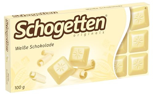 Schogetten Weiße Schokolade 100g Schokoladentafel, praktisch einzeln portioniert. Ein Genuss. Stück für Stück. | Einzeln portioniert, Stück für Stück