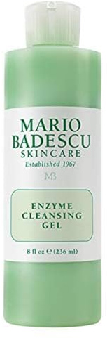 Mario Badescu Enzyme Cleansing Gel Face Wash, Oil-Free Facial Cleanser with Papaya Enzyme & Grapefruit Extract, Exfoliating Skin Care for All Skin Types, Removes Excess Oil & Impurities, 8 Fl Oz