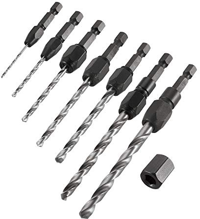 Trend Snappy 7-Piece Imperial HSS Drill Set, Quick Release, 1/4 Inch Hex Shank, SNAP/D/SET, Silver | Quick Release Imperial HSS Drill Bits With 1/4 Inch Hex Shank For Fast Bit Changes, SNAP/D/SET