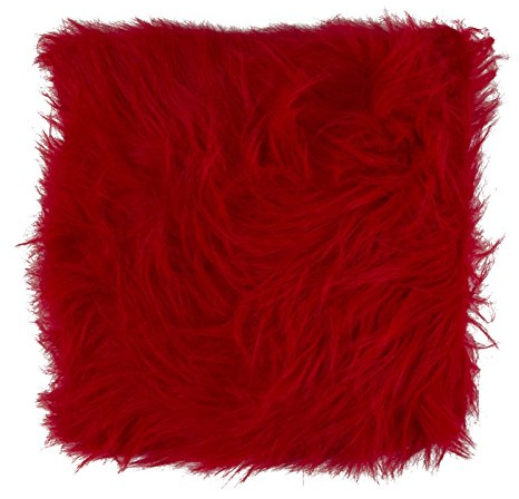 Flokati Kissen 40 x 40 rot – Polyester
