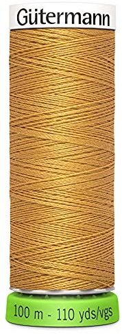 Gutermann Recyceltes Polyestergarn, 100 m, Gold