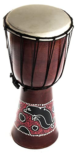 40cm Anfänger Djembe Trommel Bongo Delfin Fair Trade Handarbeit Anfänger