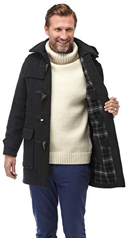 Original Montgomery Mens London Duffle Coat - Charcoal - Medium