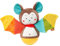 Fehn Stehaufmännchen Fledermaus - Stehauffigur Motorikspielzeug zum Greifen, Fühlen und Stupsen - Stehauf mit Raschelpapier und Glöckchen für Babys und Kleinkinder ab 0+ Monaten