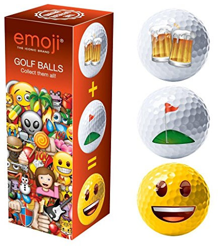 Emoji-Unisex Novelty Fun Golf Bälle (3 Stück), rot