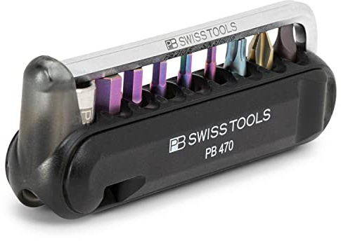 PB Swiss Tools Fahrrad Multitool Werkzeug Set für unterwegs, 470.Black CN