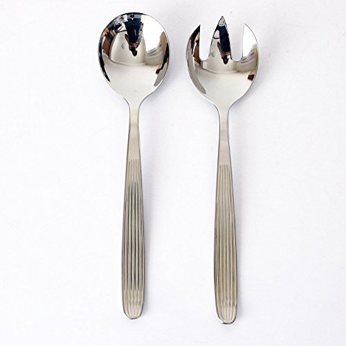 Iittala Scandia Salatbesteck Servierset 2tlg. aus Edelstahl hergestellt, spülmaschinengeeignet in der Farbe Silber, Länge: 23 cm, 1016517