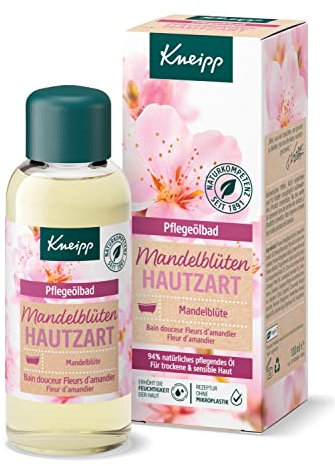 Kneipp Pflegeölbad Mandelblüten Hautzart - Ölbad mit 94% reinem Mandelöl - optimale Kombination aus aktivem Schutz und fühlbarer Pflege - für trockene und sensible Haut - 100ml