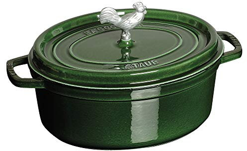 Staub Coq au Vin Cocotte en Fonte 5,75 QT - Basilic, fabriqué en France
