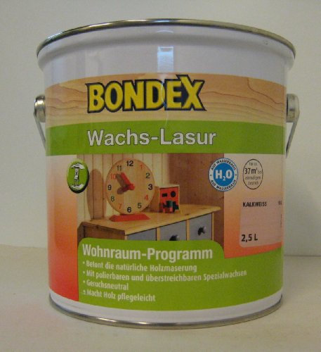 BONDEX Wachs-Lasur 2,5 L Kalkweiß