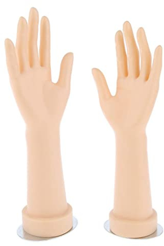 F Fityle Weibliche Rechte Linke Hand Schmuck Uhr Handschuh Zeigen Schmuckhalter Schaufensterpuppe Handmodell Hautfarbe