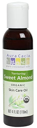 Aura Cacia Organic Skin Care Oil, Nurturing Sweet Almond, 4 Fluid Ounce