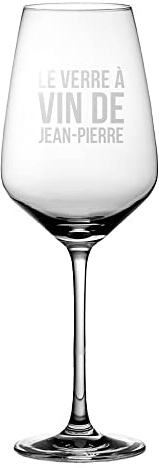 CADEAUX.COM - Verre à Vin Personnalisé - Le Verre de + Prénom - Ballon 35 cl - Idée Cadeau pour Fête des Pères, Papa, Grands-Pères, Noël