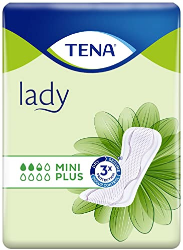 TENA Lady Mini Plus - Inkontinenz-Einlagen mit Klebestreifen (1 Karton = 10x16 = 160Stück)
