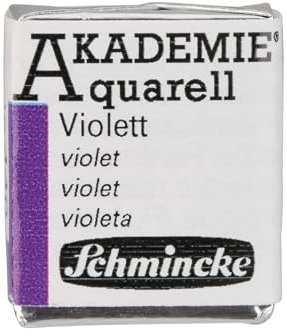Schmincke – AKADEMIE® Aquarell, feine Künstler-Aquarellfarben, Violett, 16 440 044, halbes Näpfchen, Aquarellmalerei, vegane Wasserfarbe
