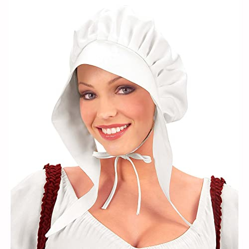 W WIDMANN MILANO Party Fashion - Coiffe médiévale, bonnet colonial, accessoire de déguisement blanc pour GN et théâtre