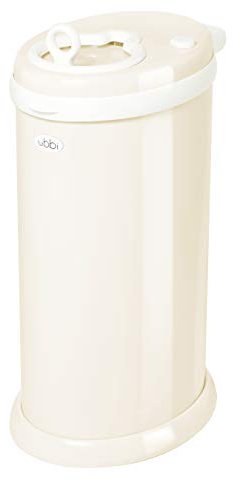Ubbi Steel Diaper Pail, Odor Locking, No Special Bag Required, Award-Winning, Registry Must-Have, Ivory