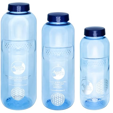 Tritan Trinkflaschen optimal Set Grip von Acala mit Blume des Lebens