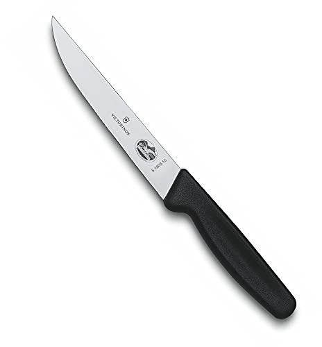 Victorinox Küchen-/Tranchiermesser, mit Kunststoff Griff, Gerade Klinge, 15cm Klingenlänge, Swiss Made