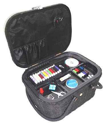 Nähkästchen mit Inhalt, großer Nähkorb, Handarbeitskorb, große Ausführung incl. Nähset