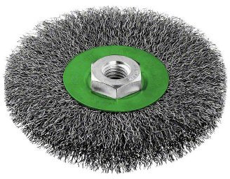 Bosch 1x PRO Stainless Steel Longlife Scheibenbürste, gewellter Draht für große Winkelschleifer und M14-Gewinde (für Nichteisenmetalle, Stahl, Ø 115 mm, Professional Zubehör Kleiner Winkelschleifer)