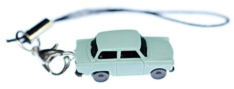 Miniblings Trabi Trabant Trabbi Handyanhänger Modell 1:160 Miniatur blau | Kleiner Anhänger zum Kombinieren, aus Berlin, mit Auto, in kleiner Serie hergestellt