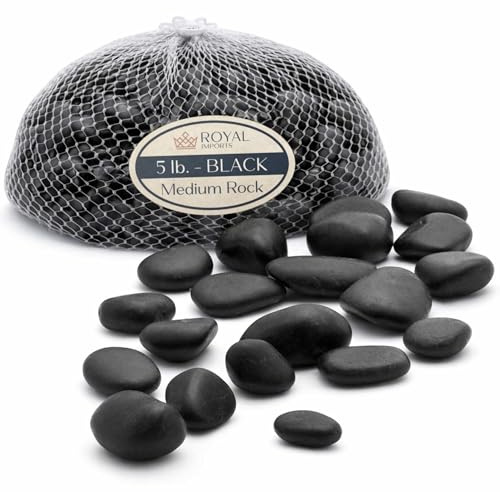River Rocks Decorative Ornamental Vase Filler 1-1.5 Black Aquarium Gravel 5 lbs - Landscaping Pebbles for Indoor Plants, Fish Tank Gravel, Terrarium& Home Decor, DIY & Crafting – Royal Imports