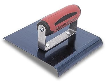 MARSHALLTOWN Straight Concrete Edger, 6 x 6 Blue Steel Blade, 1/2 Lip x 3/8 Radius, Made In The USA, 162BD
