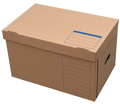 Elba Archivbox tric System, mit Klappdeckel und Tragegriffen, braun, 10 Stück