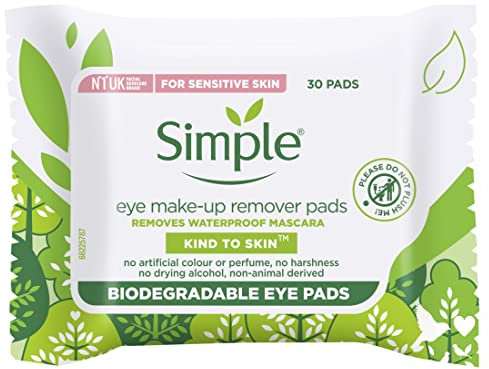 Simple Kind To Eyes Eye Make Up Remover Pads 30 Pieces