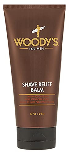 Woody's Shave Relief Balm - Soothing Aftershave for Men Sensitive Skin, Calms & Heals Razor Burn, Hydrating Men's After Shave Balm for Men, 6 oz