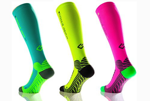 Sport Kompressionsstrumpf under pressure RUNATTACK (Kompression: 18-21mmHg) (bordeaux, Gr. 35-38 (Wadenumfang: 28-38cm))