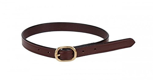 Sporenriemen Donar aus Leder | Oval geformte Messingschnalle | Passt perfekt zu dunkelbraunen oder cognacfarbenen Reitstiefeln