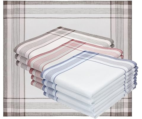 Betz 12 Stück Herren Stoff Taschentücher Set Größe 40x40 cm 100% Baumwolle - Prime Dessin 2