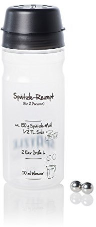 Spätzle-Shaker (ANTHRAZIT für 2 Portionen selbstgemachte Spätzle (675ml) Spätzlepresse und Mixer in einem Fürs einfache Spätzle Machen Das patentierte Original