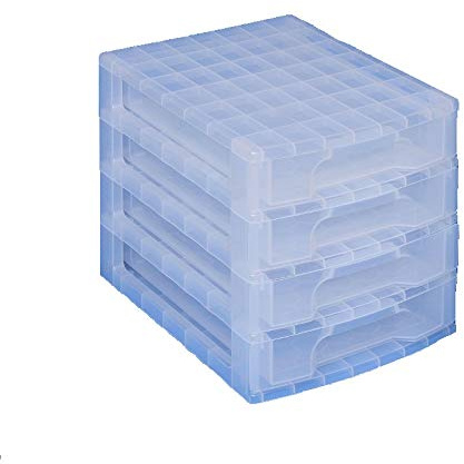 Really Useful Box Desktop Organiser 4x5 Liter - 400 x 310 x 310mm - transparent