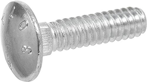 Hillman Carriage Bolt Zinc-Plated Self-Locking Washer-Free 5/16-18 x 3-1/2 Silver – 50 Pack