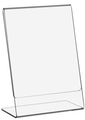 10 Stück DIN A7 (74x105mm) L-Aufsteller/Werbeaufsteller im Hochformat aus Acrylglas - Zeigis®