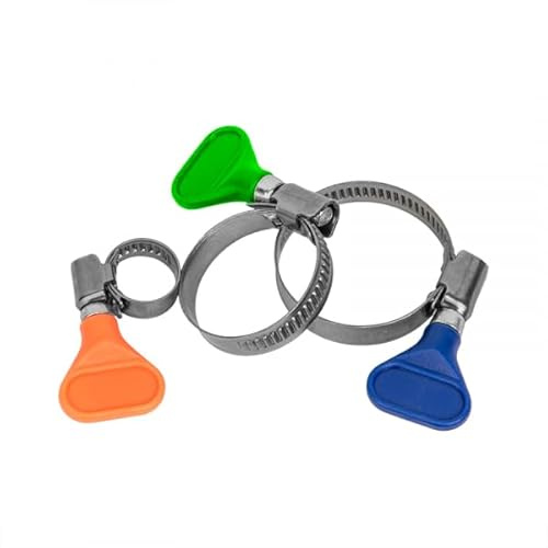 5 stycken W2 slangklämmor i rostfritt stål med handtag, 9 mm band, 25 40 mm (1 tum 1 5/8 tum)