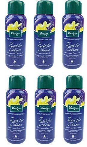 Kneipp Aroma-Pflegeschaumbad Zeit für Träume Lavendel Vanille Abendblume, 6er Pack (6 x 400 ml)