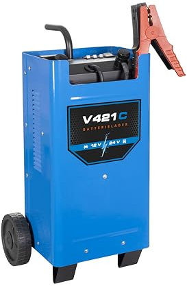 Güde 85074 Batterielader V 421 C (230 V, 8000 W Netzleistung, 12/24 V Ausgangsspannung, 20-800 Ah Batteriekapazität, analoge Ampereanzeige, 2 m langem Ladekabel, Verpolungs- und Thermoschutz)